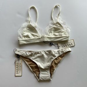 For Love and Lemons Ivory Bikini Set